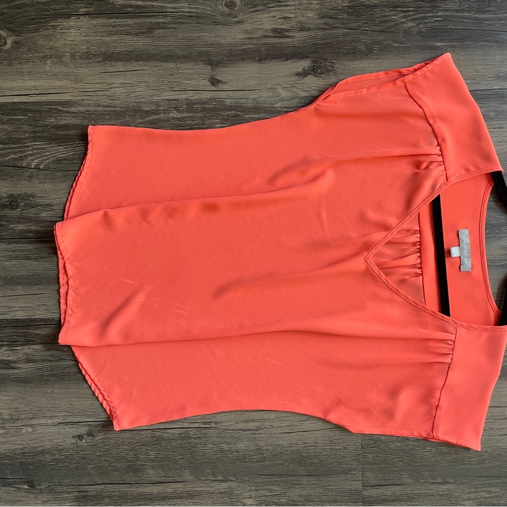 Banana Republic Vibrant Coral Blouse